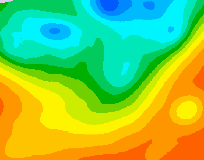 GDPS 500 millibar geopotential height 096 hour forecast chart for Canada based on 2025/06/02 0000Z data