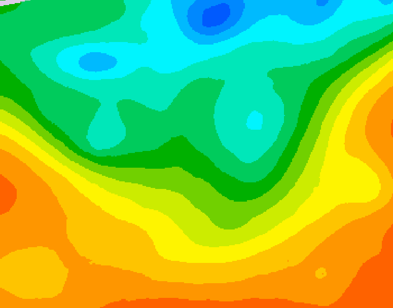 GDPS 500 millibar geopotential height 120 hour forecast chart for Canada based on 2025/06/02 0000Z data