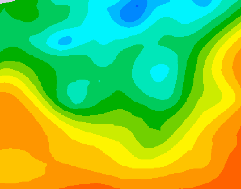 GDPS 500 millibar geopotential height 132 hour forecast chart for Canada based on 2025/06/02 0000Z data