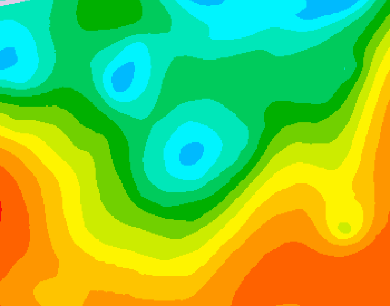 GDPS 500 millibar geopotential height 036 hour forecast chart for Canada based on 2025/06/02 1200Z data