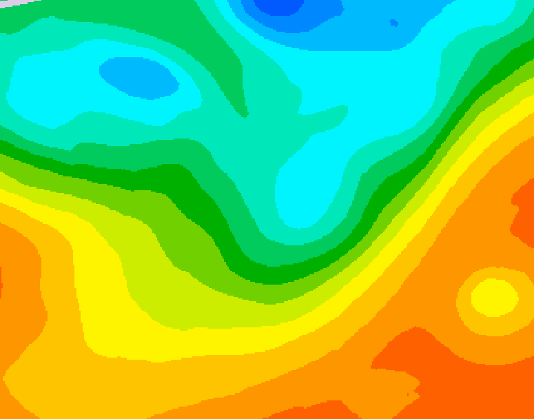 GDPS 500 millibar geopotential height 072 hour forecast chart for Canada based on 2025/06/02 1200Z data
