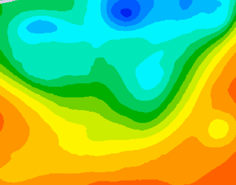 GDPS 500 millibar geopotential height 096 hour forecast chart for Canada based on 2025/06/02 1200Z data