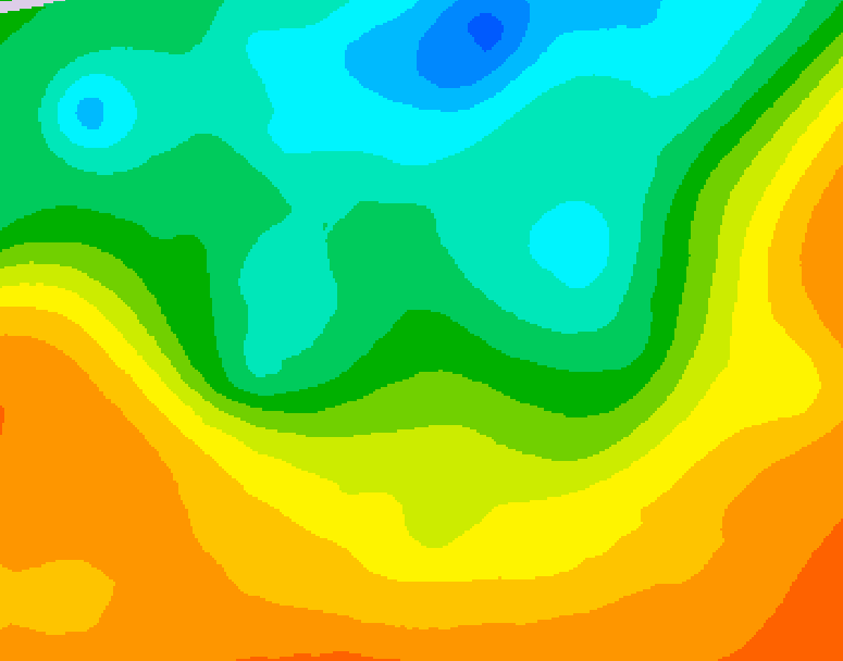 GDPS 500 millibar geopotential height 120 hour forecast chart for Canada based on 2025/06/02 1200Z data
