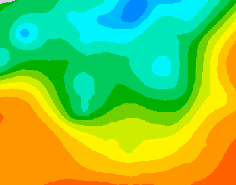 GDPS 500 millibar geopotential height 126 hour forecast chart for Canada based on 2025/06/02 1200Z data