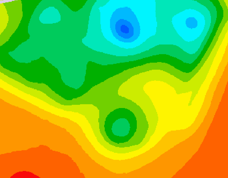 GDPS 500 millibar geopotential height 180 hour forecast chart for Canada based on 2025/06/02 1200Z data