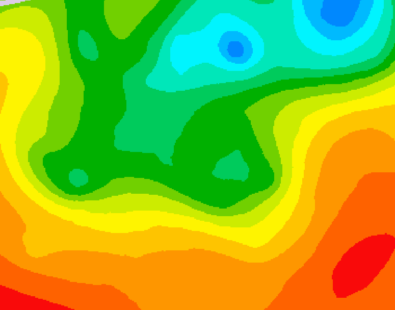 GDPS 500 millibar geopotential height 222 hour forecast chart for Canada based on 2025/06/02 1200Z data