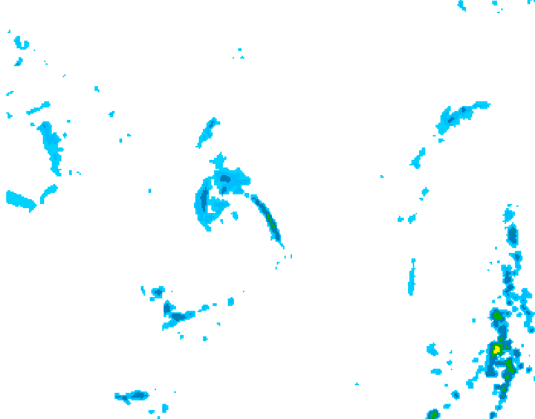 GDPS precipitation 012 hour forecast chart for Canada based on 2025/06/02 0000Z data