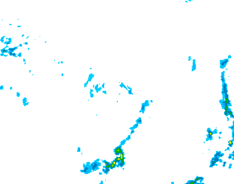 GDPS precipitation 036 hour forecast chart for Canada based on 2025/06/02 0000Z data