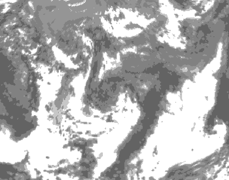 GDPS total cloud 060 hour forecast chart for Canada based on 2025/06/02 0000Z data