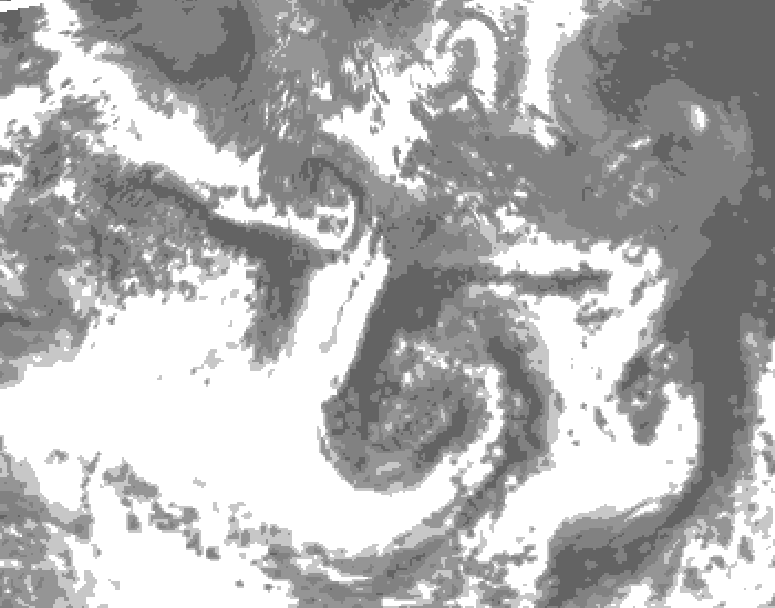GDPS total cloud 192 hour forecast chart for Canada based on 2025/06/02 0000Z data