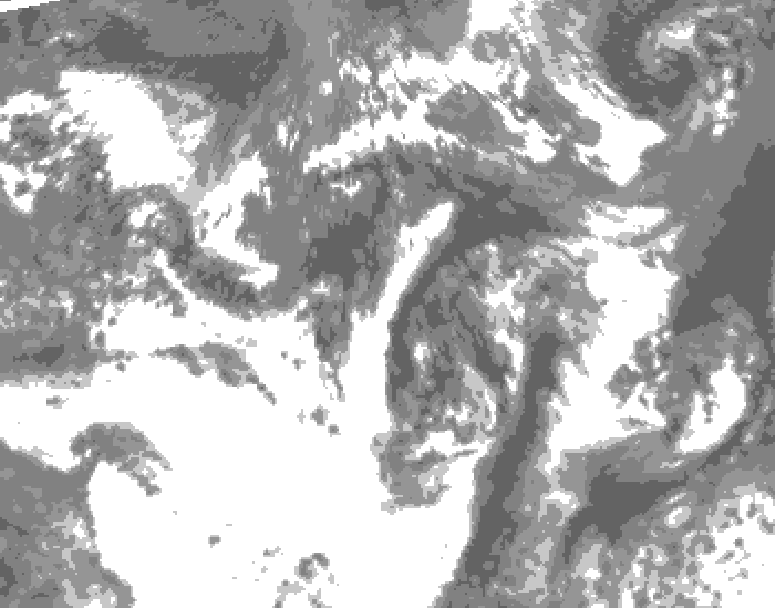GDPS total cloud 210 hour forecast chart for Canada based on 2025/06/02 0000Z data