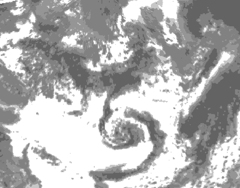 GDPS total cloud 174 hour forecast chart for Canada based on 2025/06/02 1200Z data
