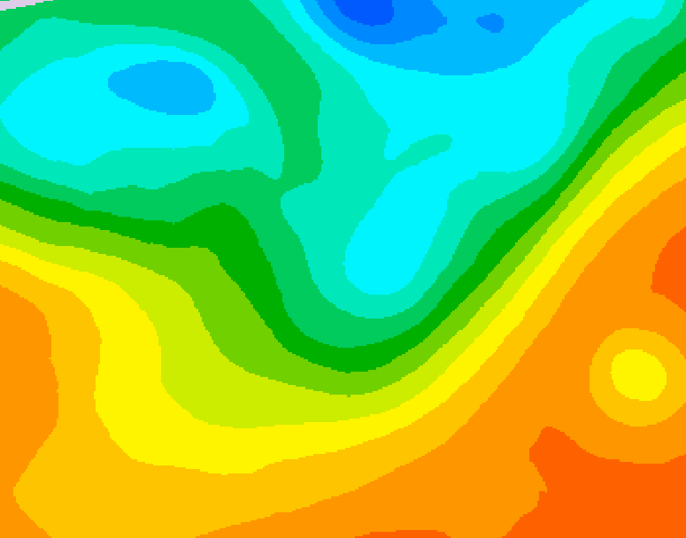 GDPS 500 millibar geopotential height 060 hour forecast chart for Canada based on 2025/06/03 0000Z data
