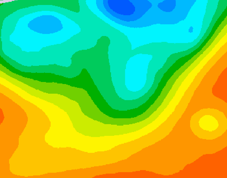 GDPS 500 millibar geopotential height 072 hour forecast chart for Canada based on 2025/06/03 0000Z data