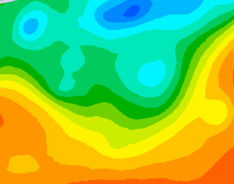 GDPS 500 millibar geopotential height 096 hour forecast chart for Canada based on 2025/06/03 0000Z data