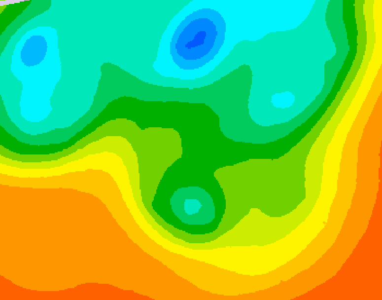 GDPS 500 millibar geopotential height 138 hour forecast chart for Canada based on 2025/06/03 0000Z data