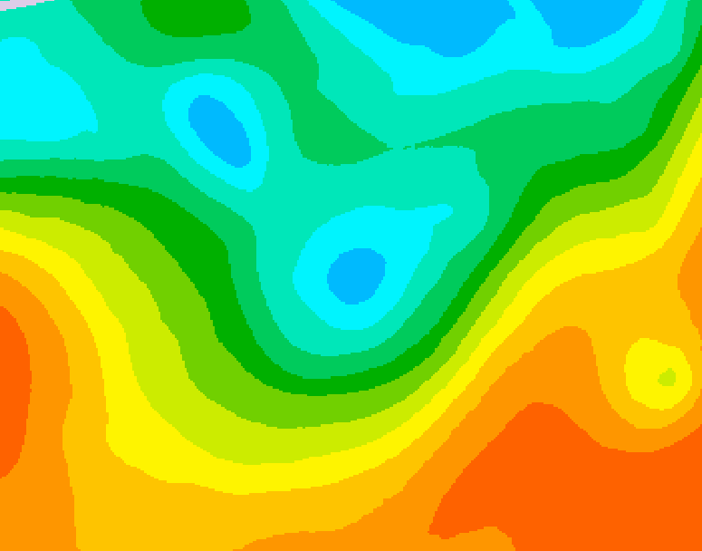 GDPS 500 millibar geopotential height 024 hour forecast chart for Canada based on 2025/06/03 1200Z data