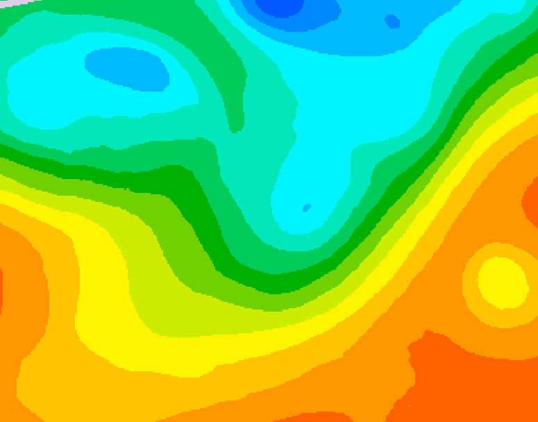 GDPS 500 millibar geopotential height 048 hour forecast chart for Canada based on 2025/06/03 1200Z data