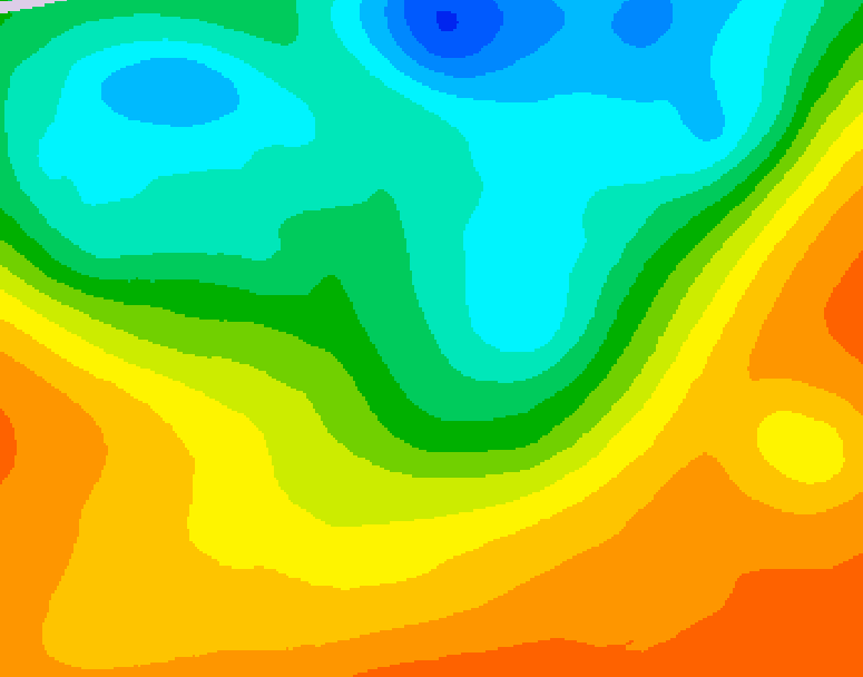 GDPS 500 millibar geopotential height 060 hour forecast chart for Canada based on 2025/06/03 1200Z data
