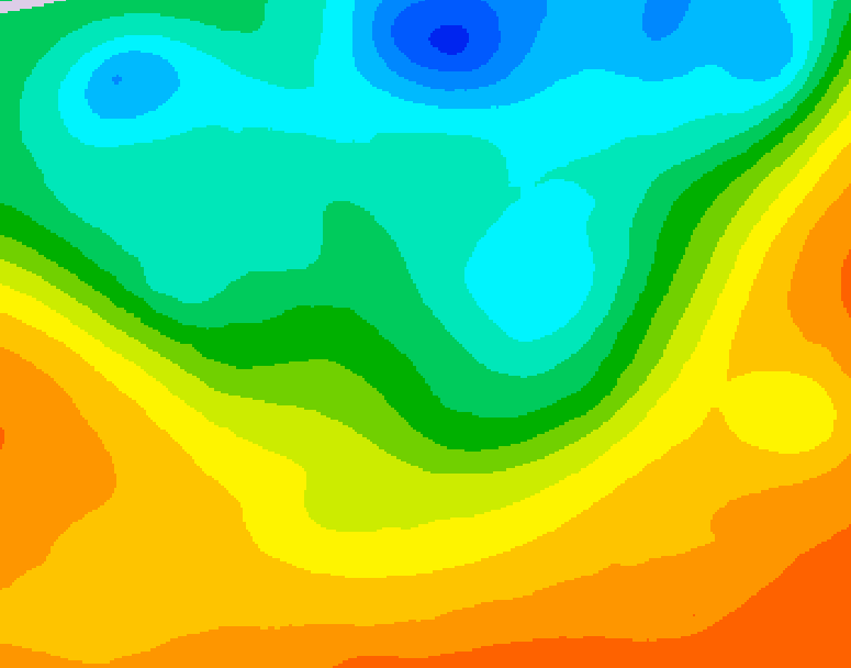 GDPS 500 millibar geopotential height 072 hour forecast chart for Canada based on 2025/06/03 1200Z data