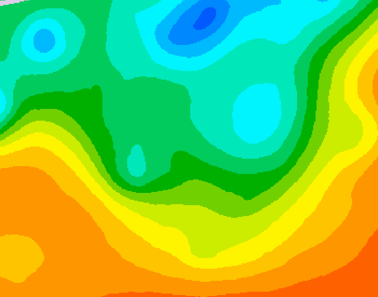 GDPS 500 millibar geopotential height 096 hour forecast chart for Canada based on 2025/06/03 1200Z data