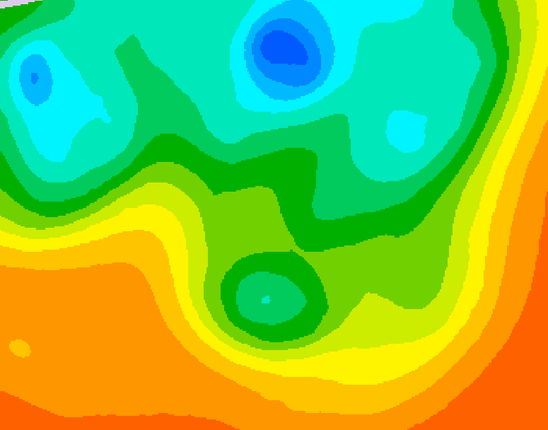 GDPS 500 millibar geopotential height 126 hour forecast chart for Canada based on 2025/06/03 1200Z data