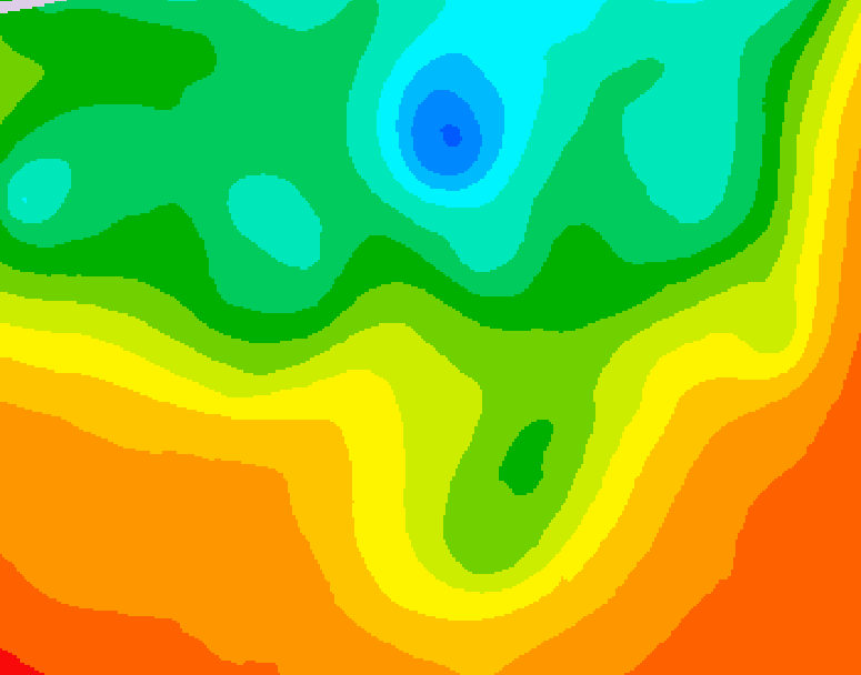 GDPS 500 millibar geopotential height 156 hour forecast chart for Canada based on 2025/06/03 1200Z data