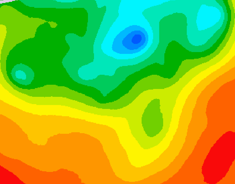 GDPS 500 millibar geopotential height 180 hour forecast chart for Canada based on 2025/06/03 1200Z data