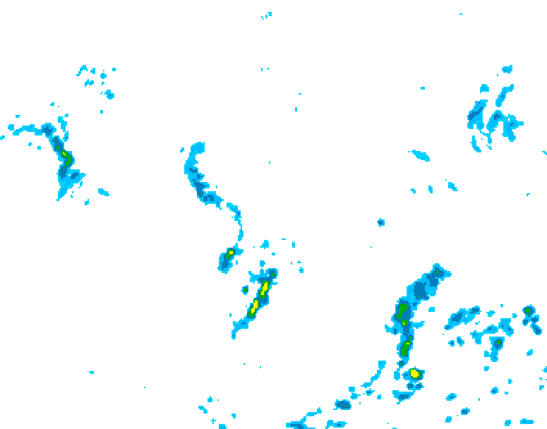 GDPS precipitation 120 hour forecast chart for Canada based on 2025/06/03 0000Z data