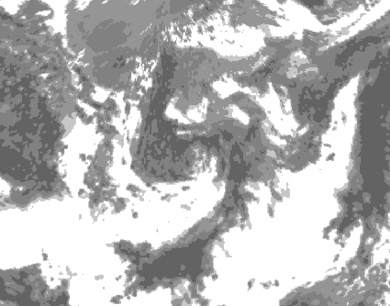 GDPS total cloud 012 hour forecast chart for Canada based on 2025/06/03 0000Z data