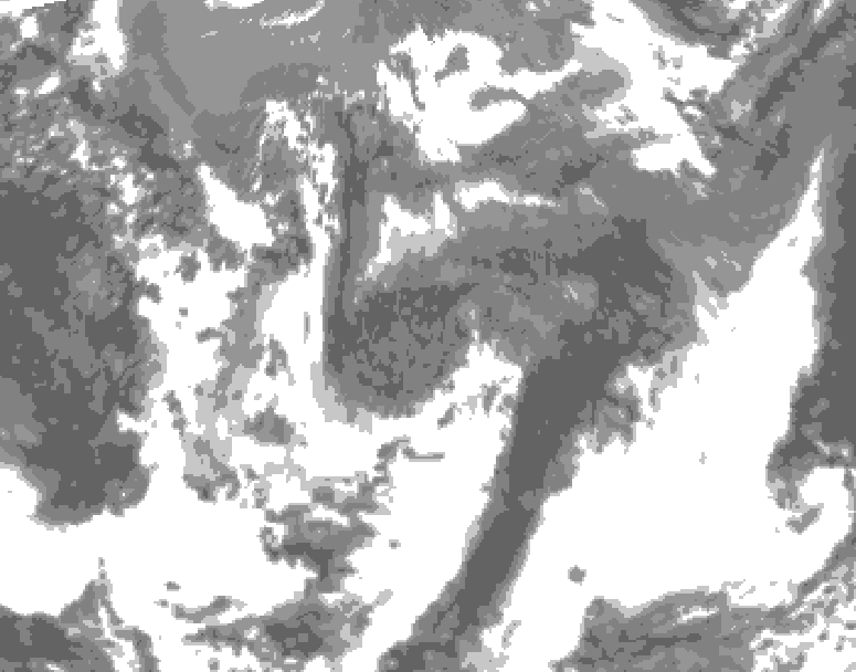 GDPS total cloud 036 hour forecast chart for Canada based on 2025/06/03 0000Z data