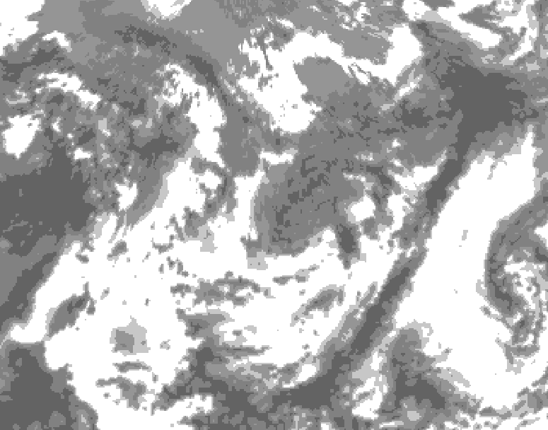 GDPS total cloud 060 hour forecast chart for Canada based on 2025/06/03 0000Z data