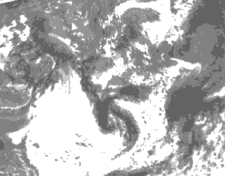 GDPS total cloud 138 hour forecast chart for Canada based on 2025/06/03 0000Z data