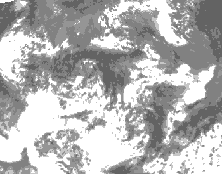 GDPS total cloud 192 hour forecast chart for Canada based on 2025/06/03 0000Z data