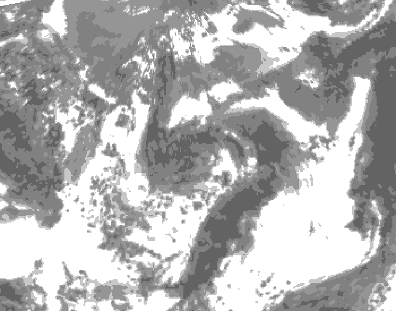 GDPS total cloud 012 hour forecast chart for Canada based on 2025/06/03 1200Z data