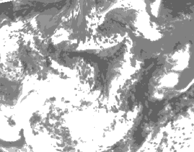 GDPS total cloud 180 hour forecast chart for Canada based on 2025/06/03 1200Z data