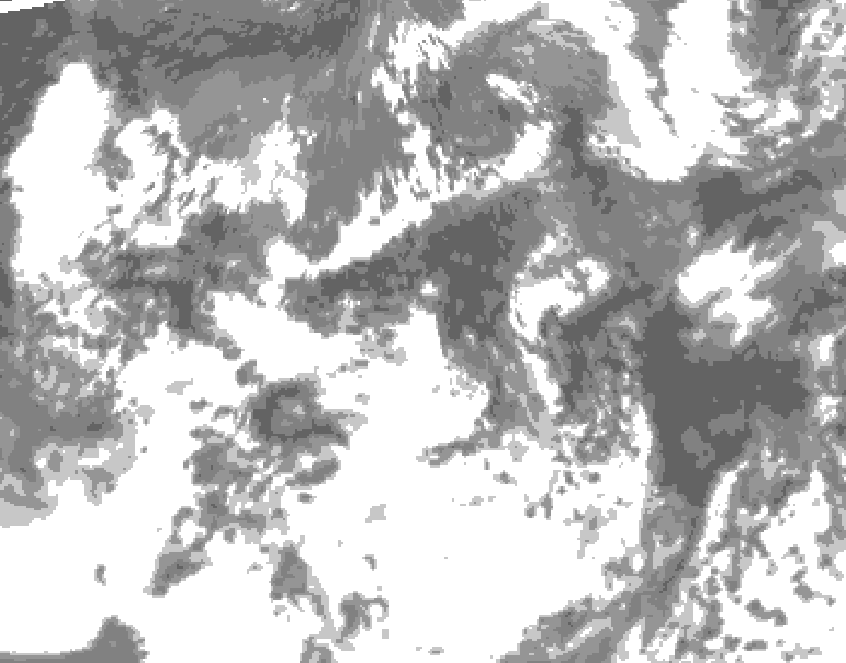GDPS total cloud 198 hour forecast chart for Canada based on 2025/06/03 1200Z data