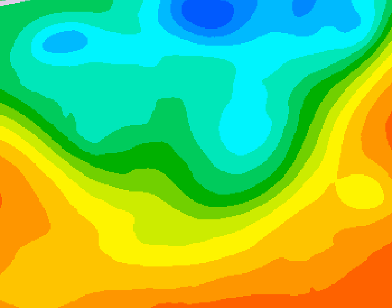 GDPS 500 millibar geopotential height 060 hour forecast chart for Canada based on 2025/06/04 0000Z data