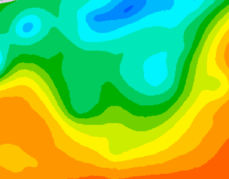 GDPS 500 millibar geopotential height 084 hour forecast chart for Canada based on 2025/06/04 0000Z data