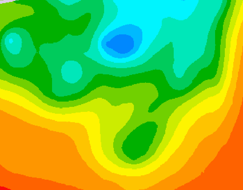 GDPS 500 millibar geopotential height 138 hour forecast chart for Canada based on 2025/06/04 0000Z data