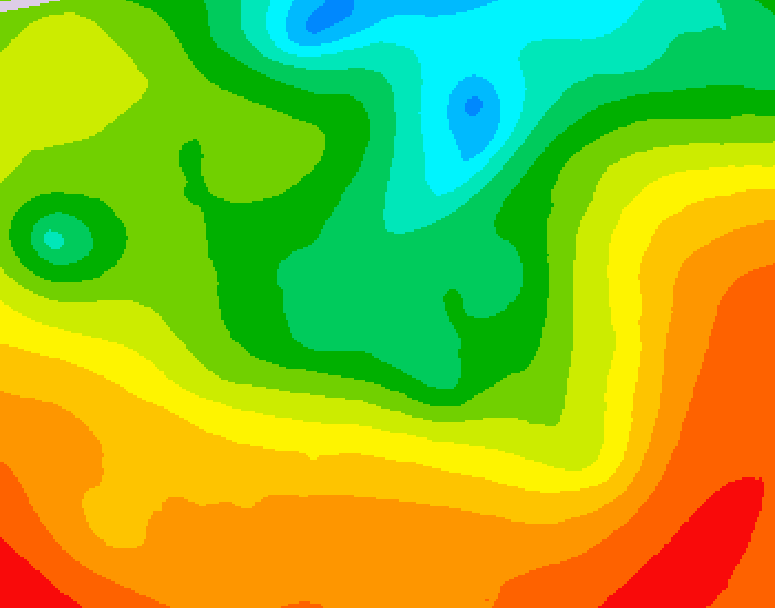 GDPS 500 millibar geopotential height 186 hour forecast chart for Canada based on 2025/06/04 0000Z data