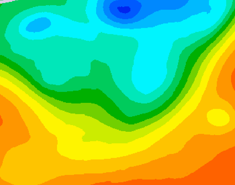 GDPS 500 millibar geopotential height 048 hour forecast chart for Canada based on 2025/06/04 1200Z data