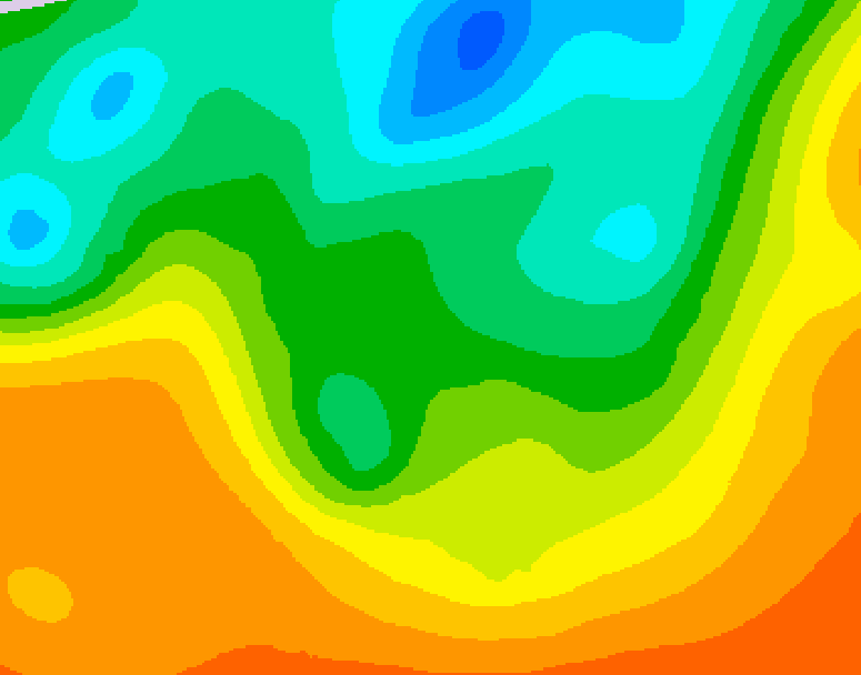 GDPS 500 millibar geopotential height 084 hour forecast chart for Canada based on 2025/06/04 1200Z data