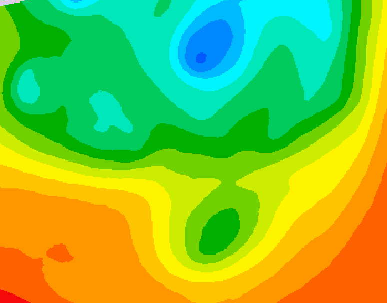 GDPS 500 millibar geopotential height 126 hour forecast chart for Canada based on 2025/06/04 1200Z data