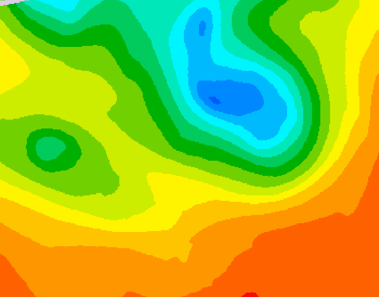 GDPS 500 millibar geopotential height 222 hour forecast chart for Canada based on 2025/06/04 1200Z data
