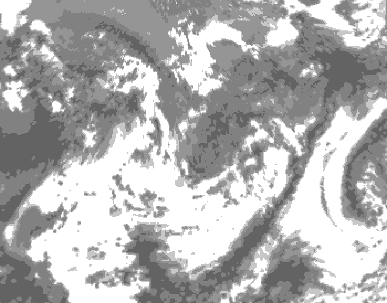 GDPS total cloud 036 hour forecast chart for Canada based on 2025/06/04 0000Z data