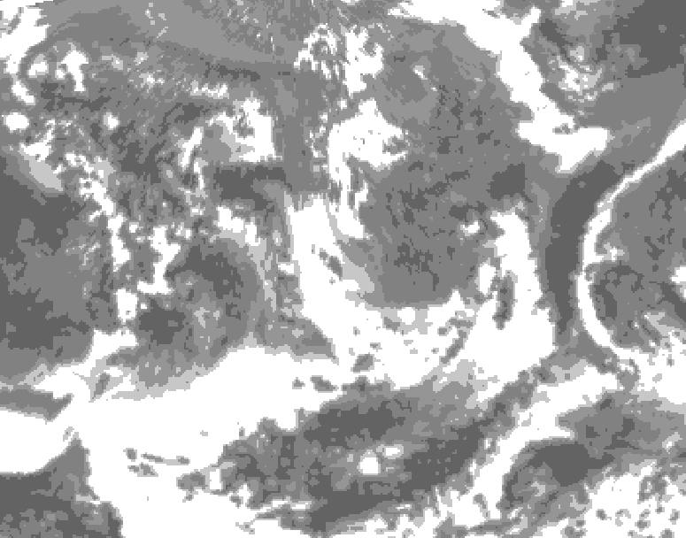 GDPS total cloud 060 hour forecast chart for Canada based on 2025/06/04 0000Z data