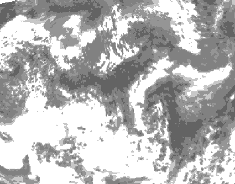 GDPS total cloud 168 hour forecast chart for Canada based on 2025/06/04 0000Z data