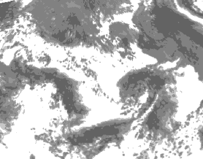 GDPS total cloud 240 hour forecast chart for Canada based on 2025/06/04 0000Z data