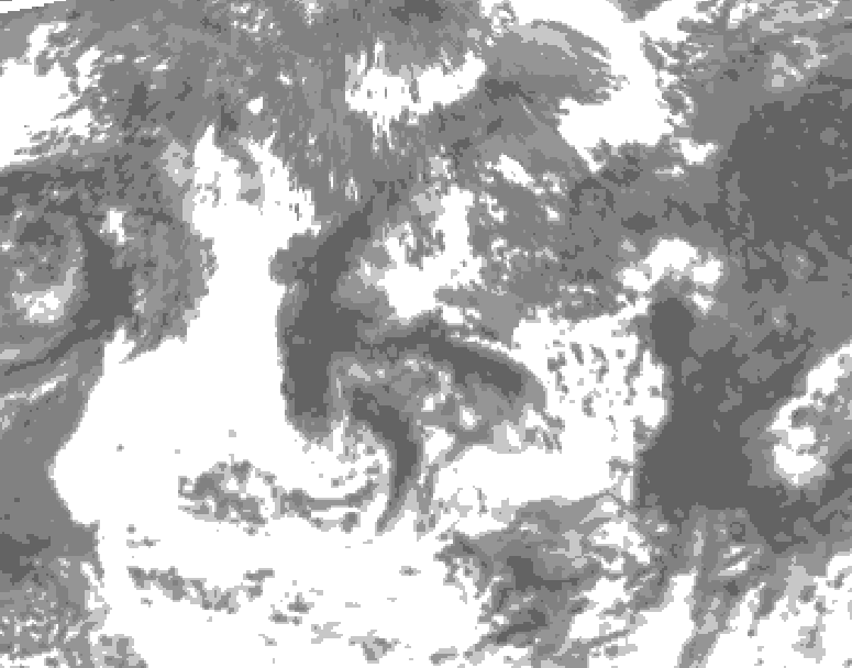 GDPS total cloud 084 hour forecast chart for Canada based on 2025/06/04 1200Z data